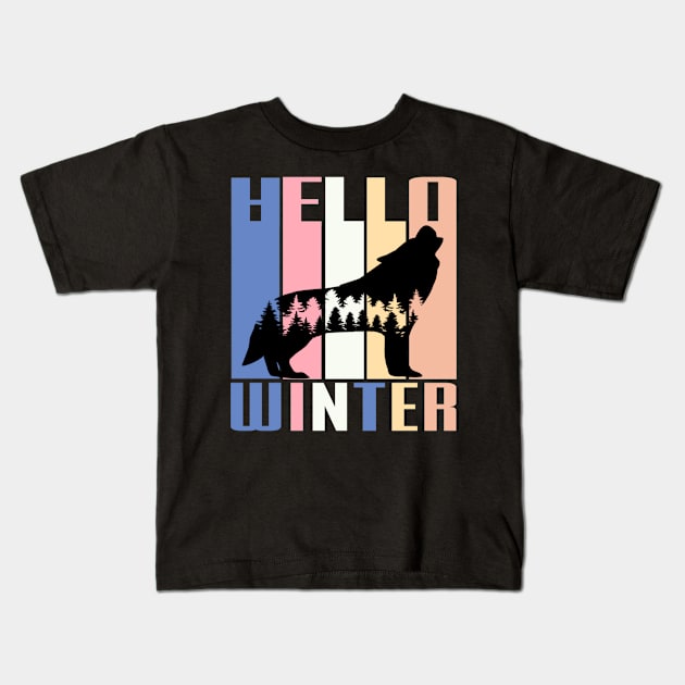 Hello Winter Kids T-Shirt by hamada_pop